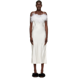 Белое платье-комбинация-миди Boheme Sleeper