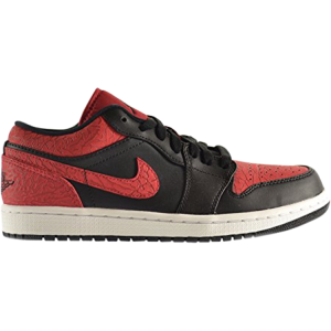 Кроссовки Air Jordan 1 Retro Low Bred, черно-красный