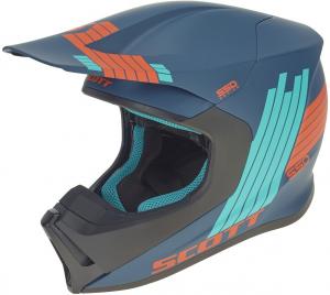 Шлем Scott 550 Stripes ECE с логотипом, синий/черный/красный