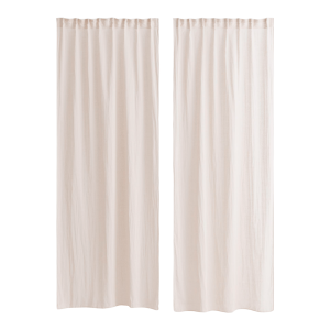 Шторы H&M Home 2-pack Multiway Linen-blend, 2 предмета, светло-бежевый