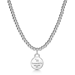 Колье Tiffany & Co. The Return to Tiffany x Beyoncé Collection Round Tag Bead, серебро