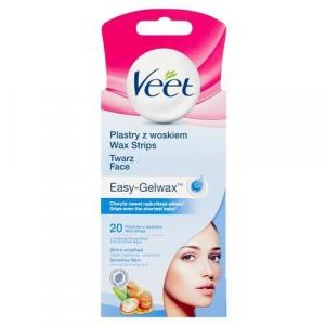 Veet Восковые полоски для депиляции лица для чувствительной кожи 20 шт.