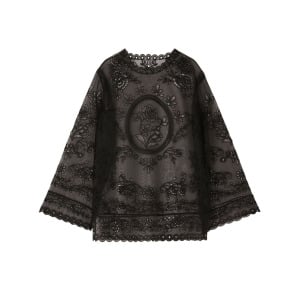 Dolce & Gabbana полупрозрачное кружевное платье, черный