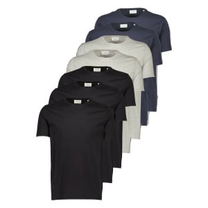 Базовая футболка Basic O-Neck Tee S/S 7 Pack Lindbergh, цвет black grey navy