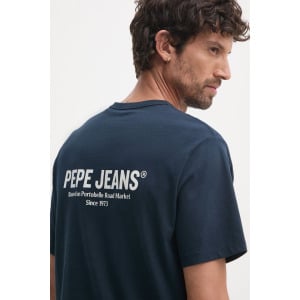 Хлопковая футболка Pepe Jeans SAM TEE, темно-синий