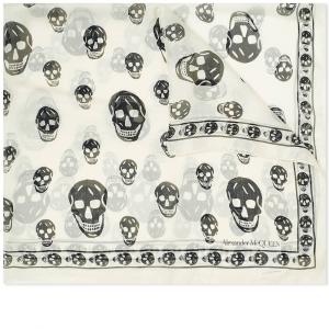 Alexander mcqueen black skull scarf best sale