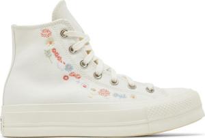Converse Wmns Chuck Taylor All Star Lift Platform Embroidered Floral Egret CDEK.Shopping