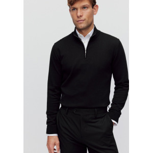 Джемпер MENTON HALF ZIP Bläck, черный