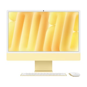 Моноблок Apple iMac 24'' М4 (2024), 10 CPU/10 GPU, 24 ГБ/512 ГБ, Nano-texture glass, Yellow, английская клавиатура