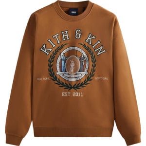 Толстовка Kith Vintage Crewneck 'Sumo', коричневый