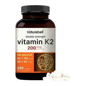 Витамины NatureBell Full Spectrum K2 With MK-7 & MK-4, 200 mcg, 240 капсул