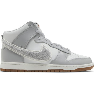 Кроссовки Nike Dunk High 'Chenille Swoosh - Light Smoke Grey', серый