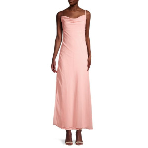 Платье-комбинация макси Tash+sophie однотонное, светло-розовый