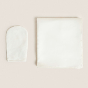 Комплект для душа Zara Home 100% Silk, 2 предмета, светло-бежевый