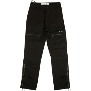 Брюки Off-White Logo Slim Cargo Pants 'Black/White', черный