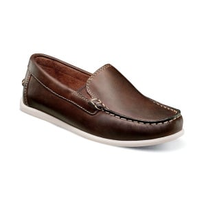 Венецианские лоферы Big Boys Jasper Moc Toe Venetian Jr. Florsheim, коричневый