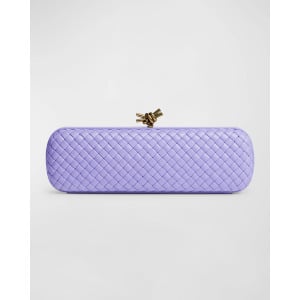 Эластичная сумка с узлом Box Bottega Veneta, цвет Amethyst-M Brass