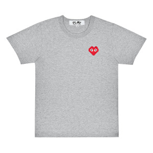 Футболка Comme des Garçons PLAY x Invader Heart, цвет Серый