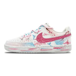 Кроссовки Nike Court Vision 1 Skateboarding Shoes Men Low-top White/Blue/Pink, голубой