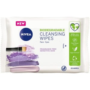 NIVEA Биоразлагаемые очищающие салфетки для чувствительной кожи, 25 листов