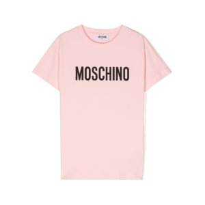 Moschino Kids футболка с логотипом, розовый