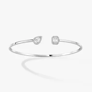 Браслет Messika My Twin Toi & Moi Thin 0.15ct x2, белое золото/бриллианты