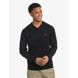 Свитер U.S. Polo Assn. Soft Engineered Stripe Crew Neck, черный