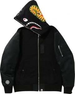 Camo and black bape hoodie on sale