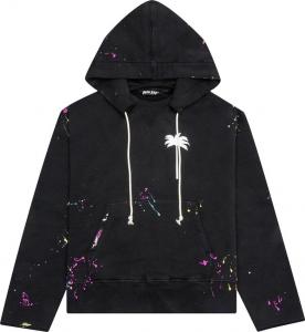Graphic raw store cut hoodie