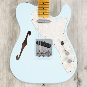 Электрогитара Fender 1969 Telecaster Thinline Guitar, Journeyman Relic, Maple, Aged Sonic Blue