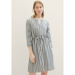 Платье-блузка TOM TAILOR, цвет offwhite navy vertical stripe