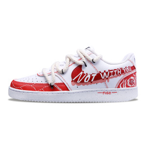 Кроссовки Nike Court Vision 1 Skateboarding Shoes Men Low-top White, цвет Scarlet