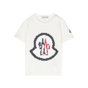 Moncler Enfant футболка с логотипом, белый