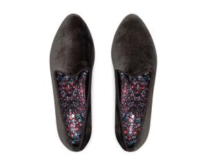 Birdies black top velvet flats