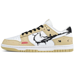 Кроссовки Nike Dunk Skateboarding Shoes Men Low-top White/black, хаки