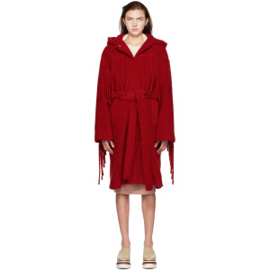 Красное плюшевое пальто Stella McCartney