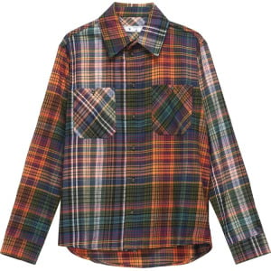 Рубашка Off-White Stencil Flannel Check Shirt 'Orange/Black', оранжевый