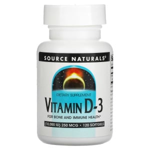 Source Naturals витамин D3 10 000 МЕ, 120 капсул