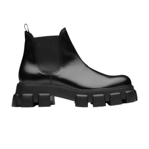 Ботинки Prada Monolith Brushed Leather Chelsea Boot, черный