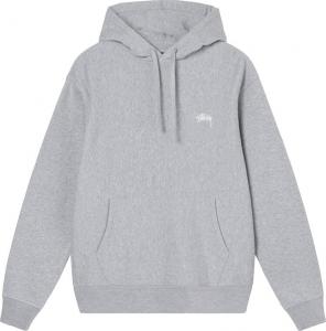 Stussy Overdyed Stock Logo Hoodie Grey Heather