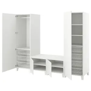 Гардероб PLATSA, белый, 240x57x191 см, PLATSA/FONNES IKEA