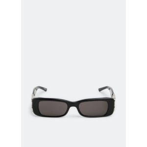 Солнечные очки BALENCIAGA Dynasty rectangle sunglasses, черный