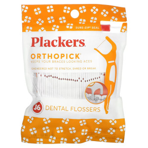 Plackers, Orthopick, зубочистки с нитью, 36 шт.