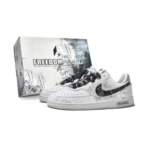 Кроссовки Nike Court Vision 1 Skateboarding Shoes Men Low-top White/black, белый/черный