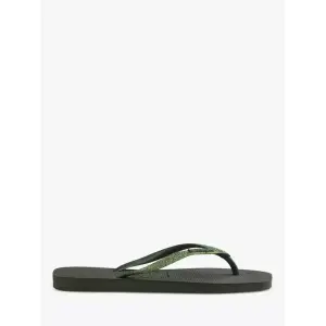 Шлепанцы Havaianas Square Toe Glitter, цвет olive/green