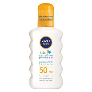 NIVEA SUN Kids Sensitive Protect & Play Солнцезащитный спрей SPF 50+ 200 мл