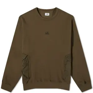 Толстовка C.P. Company Pocket Crew Sweat, цвет Ivy Green