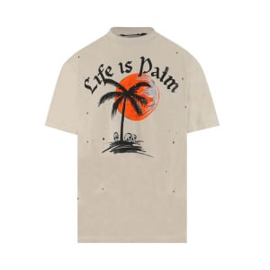 Футболка Palm Angels GD Sunset Palm Classic Tee 'Off White', белый