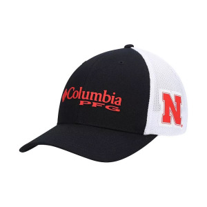 Мужская черная кепка с логотипом Nebraska Huskers PFG Snapback Columbia, черный