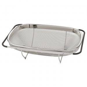 IDEALISK ИДЕАЛИСК Дуршлаг, нержавеющ сталь/черный, 34x23 см IKEA